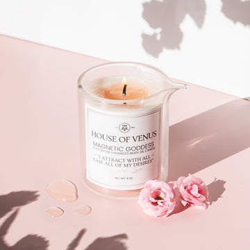 House of Venus Magnetic Goddess Candle – Pheromone Infused Body Oil for Divine Attraction 🌹